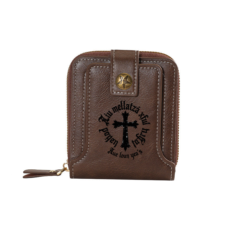 Black cross Wallet-8001