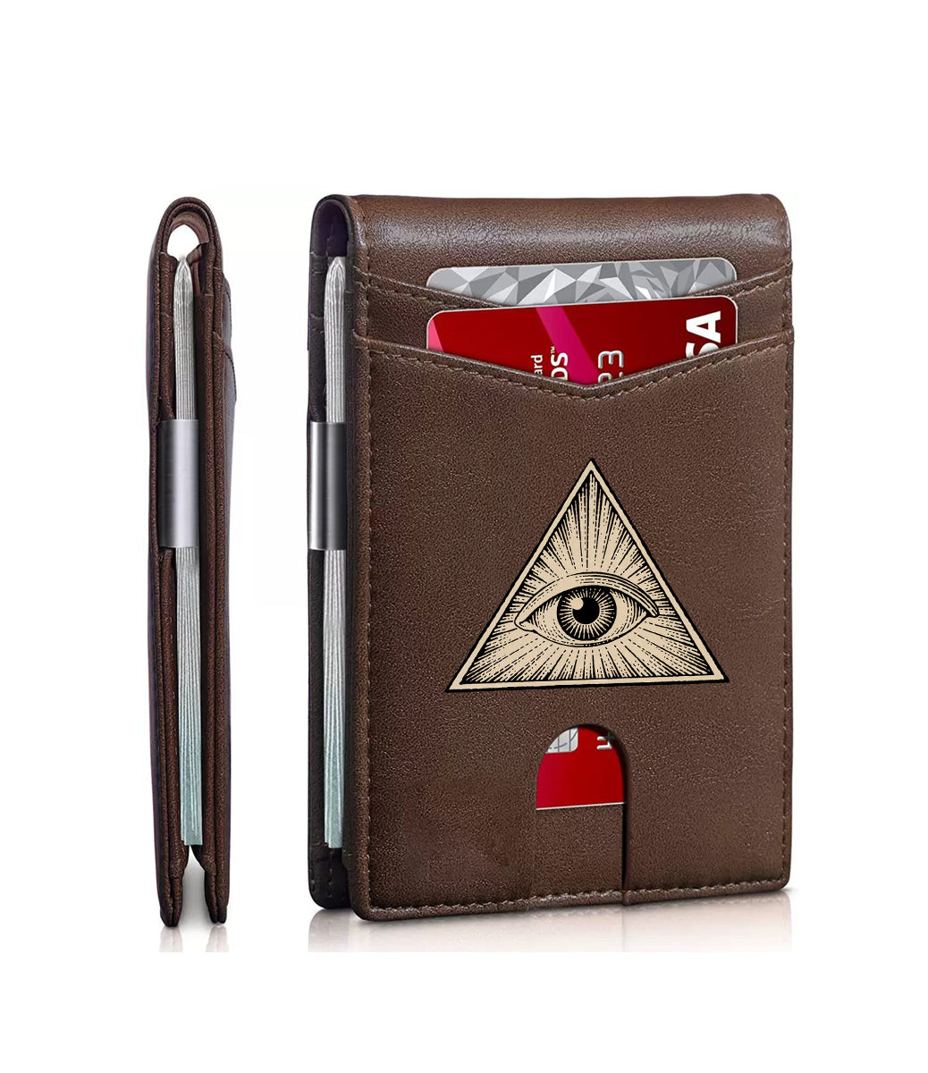 Original design, religious style, Eye of God print men's wallet/card holder. Custom designs available.01