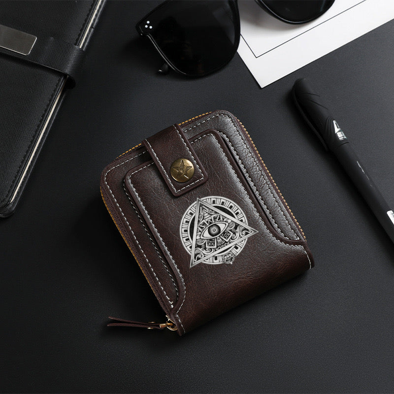Original design, religious style, Eye of God print men's wallet/card holder. Custom designs available.8001