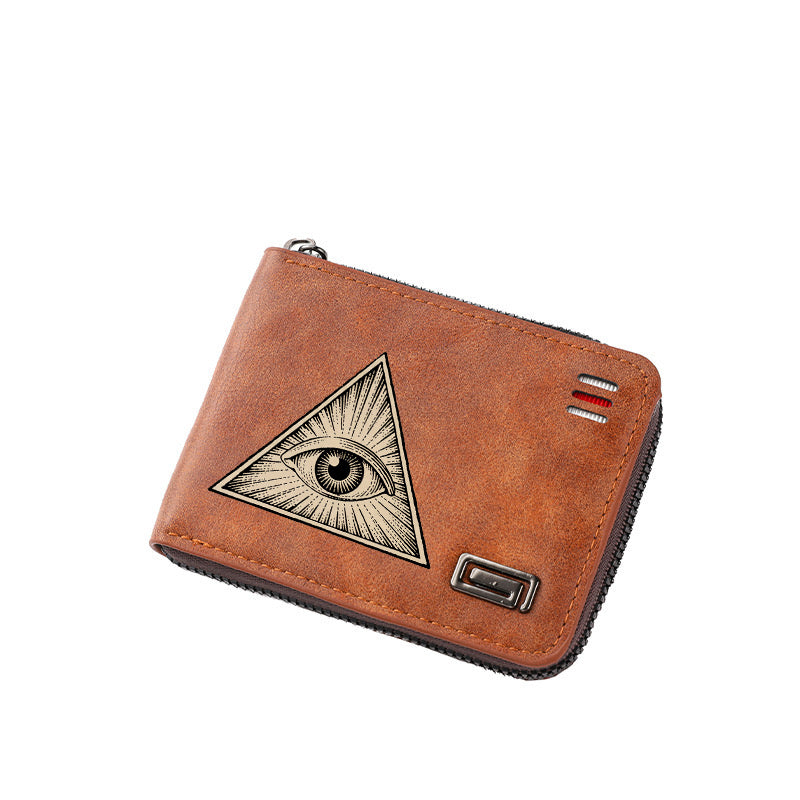 Original design, religious style, Eye of God print men's wallet/card holder. Custom designs available.8067