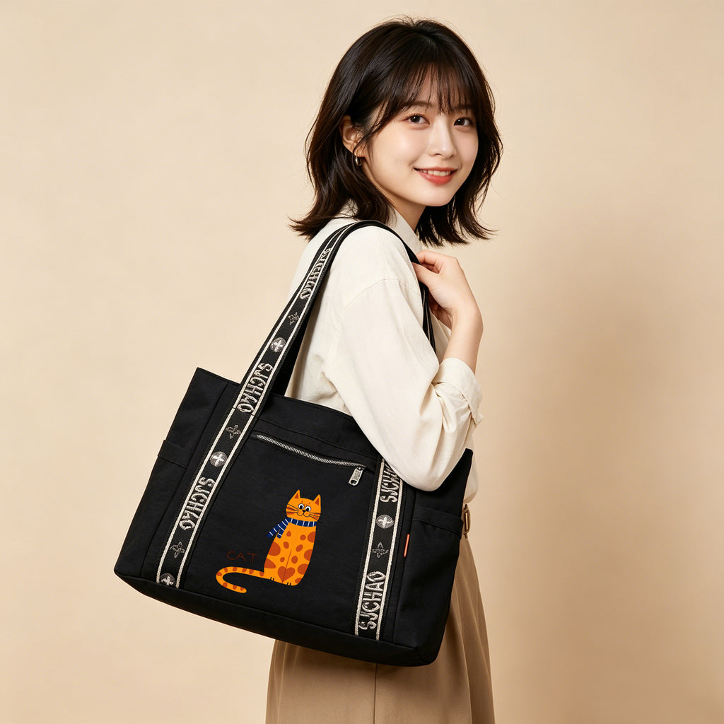 Ginger cat-tote bag-8051