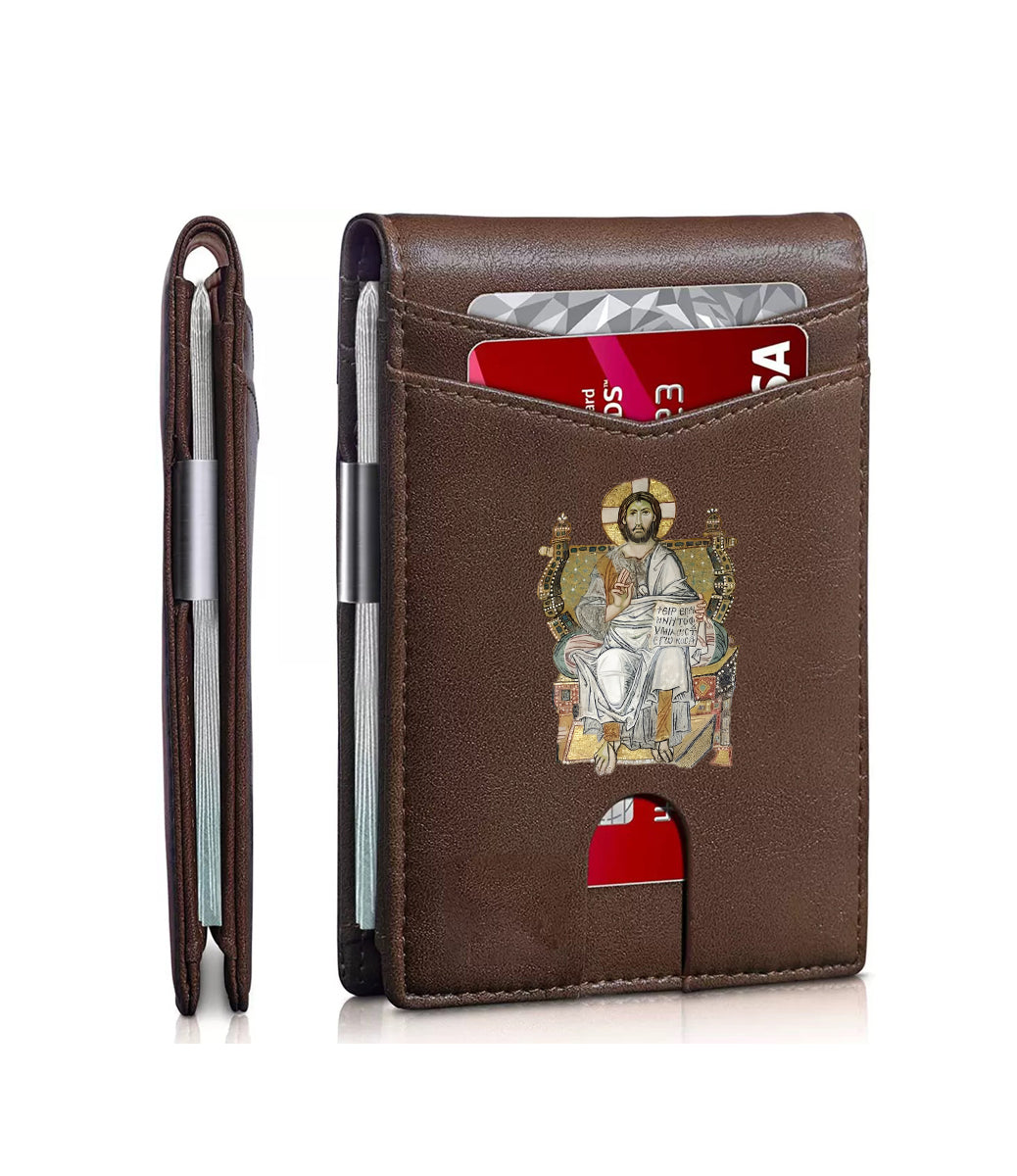 Original design, religious style, Jesus wallet/card holder for men. Custom designs available.01