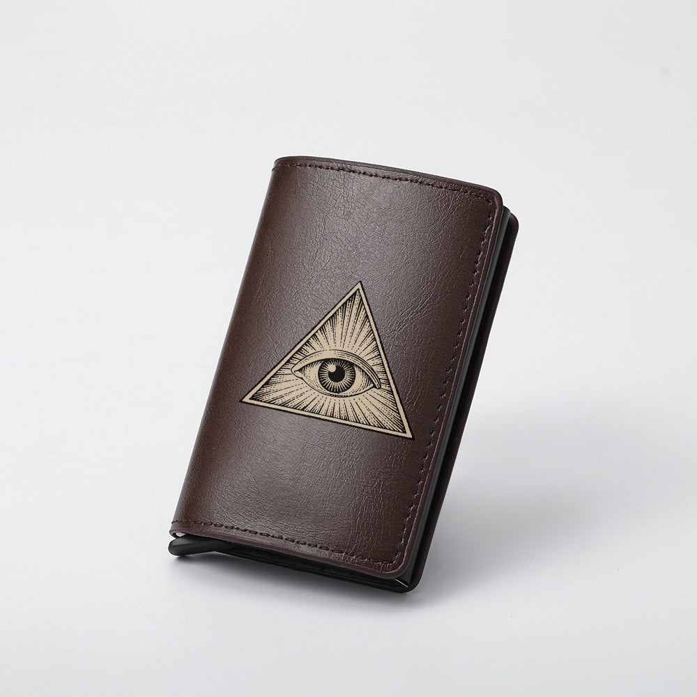 Original design, religious style, Eye of God print men's wallet/card holder. Custom designs available.8094