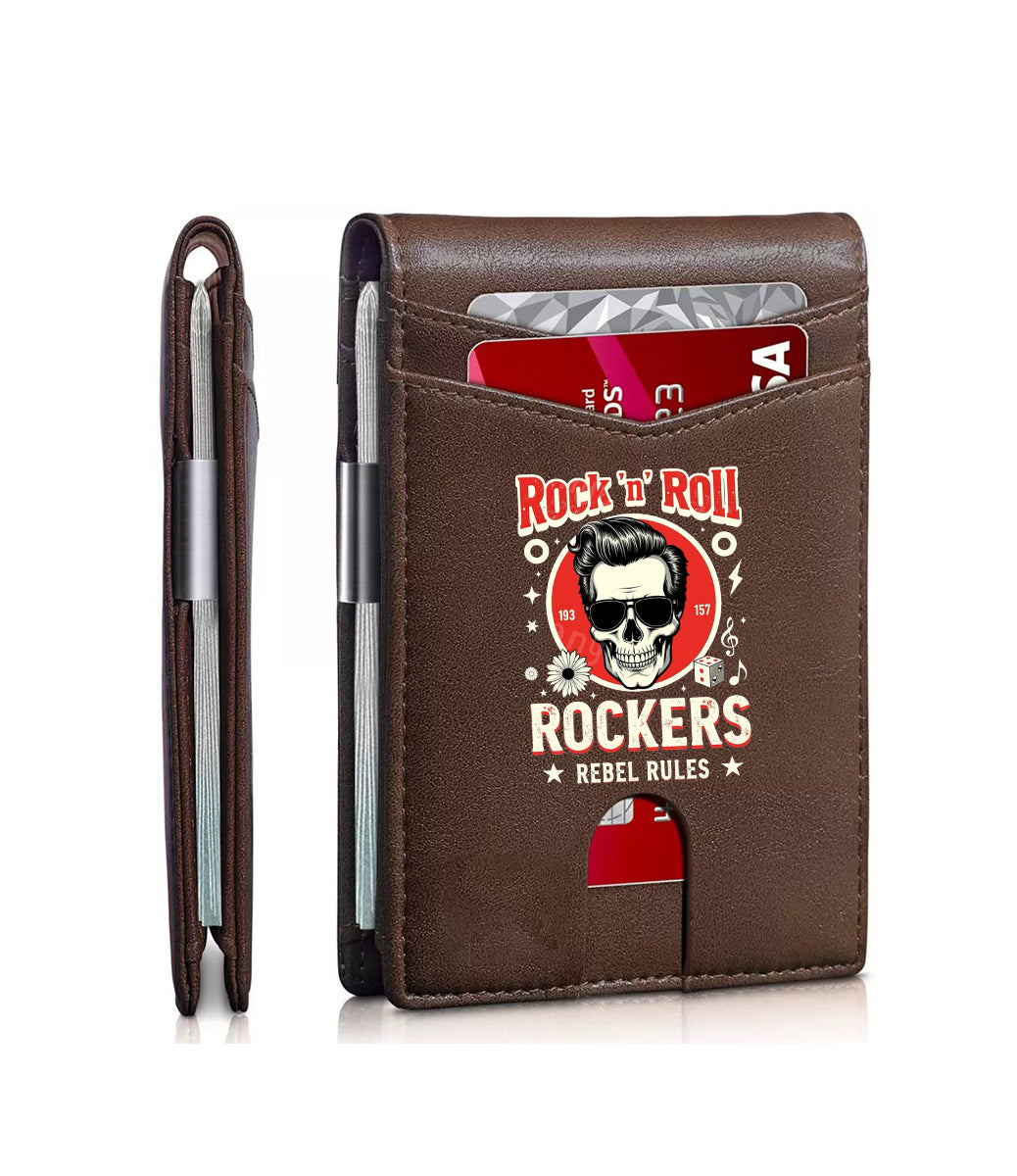 Men's printed wallet with sunglasses
