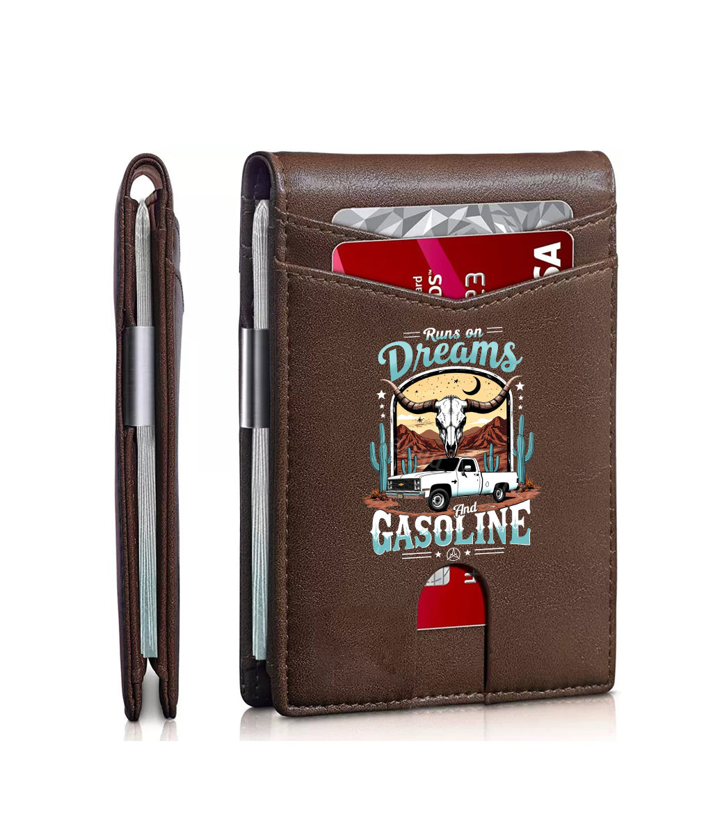 Bull Head Car Print Wallet-01