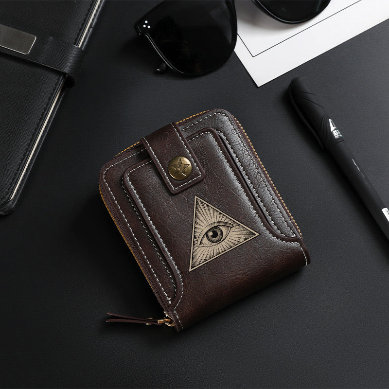 Original design, religious style, Eye of God print men's wallet/card holder. Custom designs available.8001