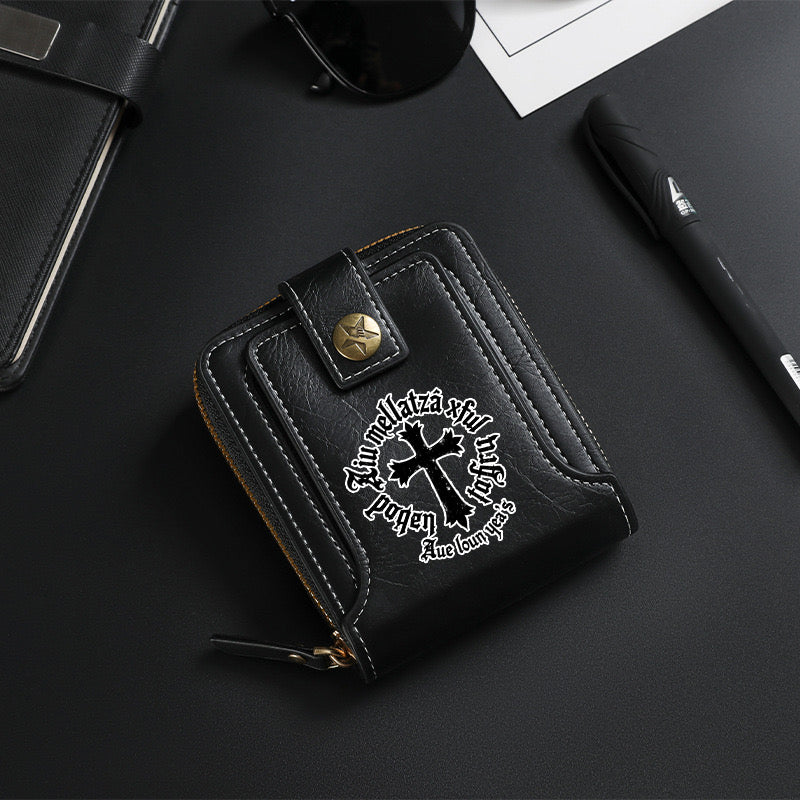 Black cross Wallet-8001