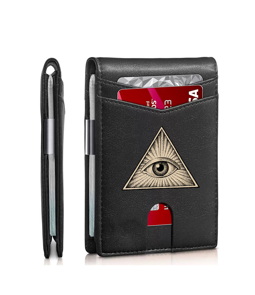 Original design, religious style, Eye of God print men's wallet/card holder. Custom designs available.01
