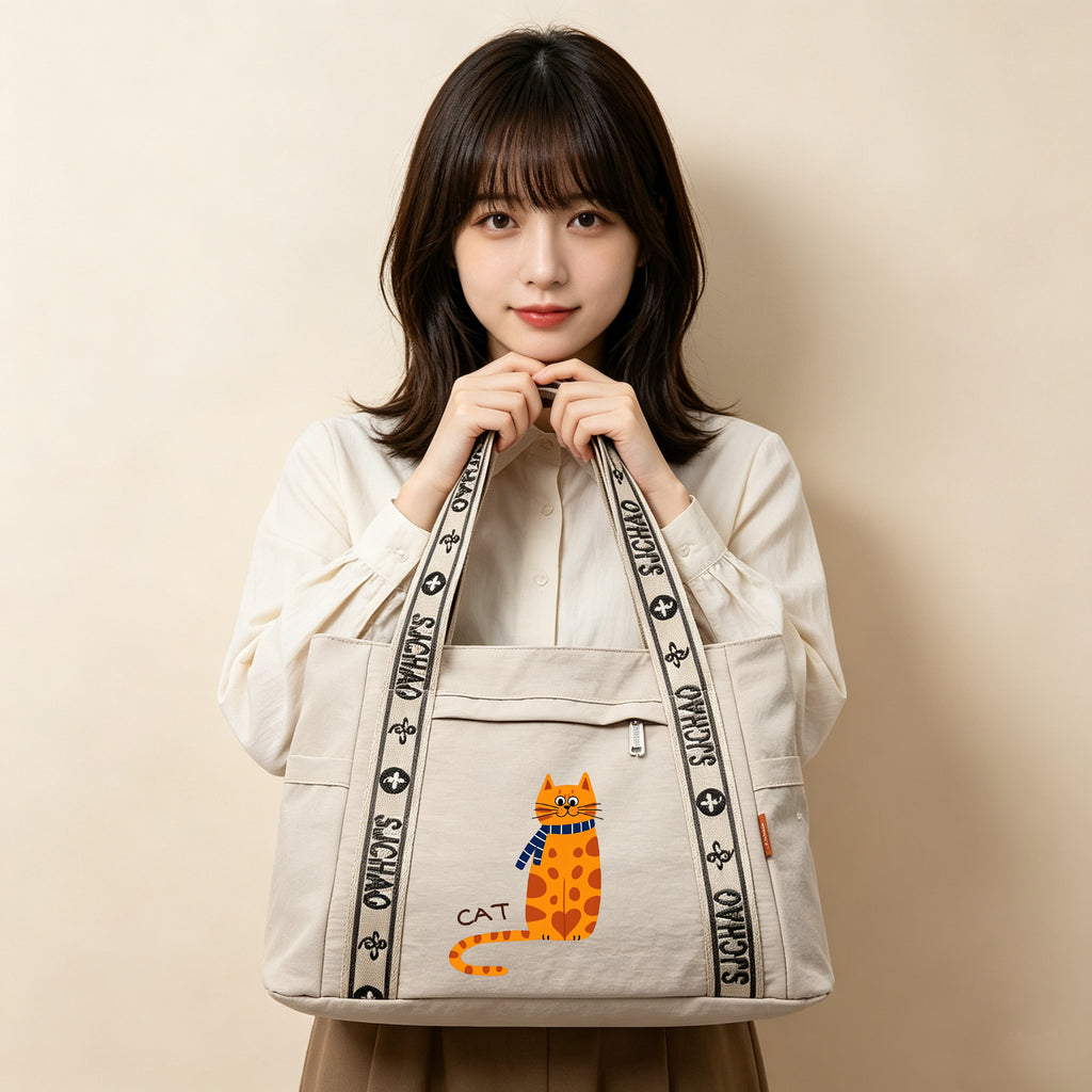 Ginger cat-tote bag-8051