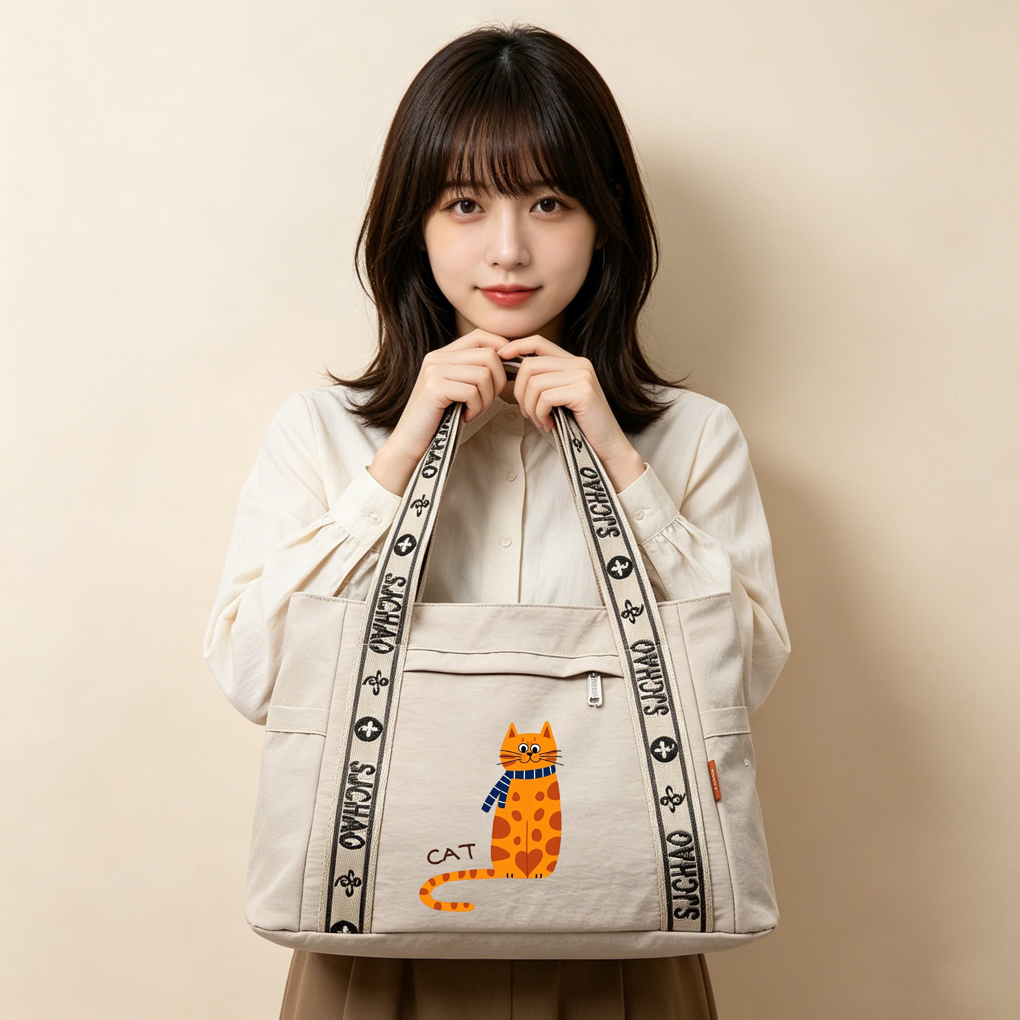 Ginger cat-tote bag-8051
