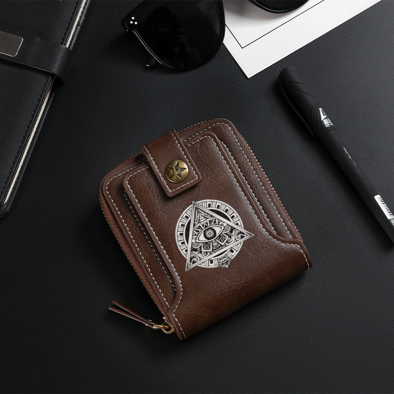Original design, religious style, Eye of God print men's wallet/card holder. Custom designs available.8001