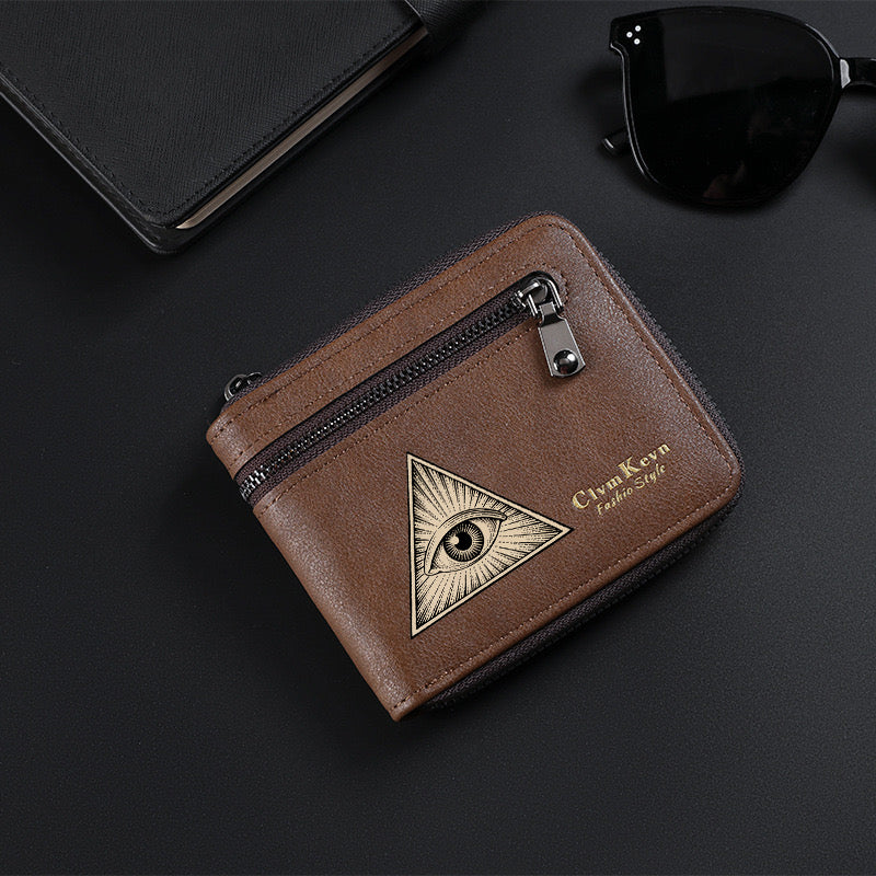 Original design, religious style, Eye of God print men's wallet/card holder. Custom designs available.8002