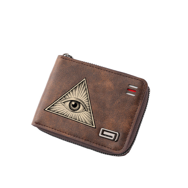 Original design, religious style, Eye of God print men's wallet/card holder. Custom designs available.8067