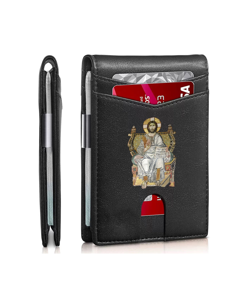 Original design, religious style, Jesus wallet/card holder for men. Custom designs available.01