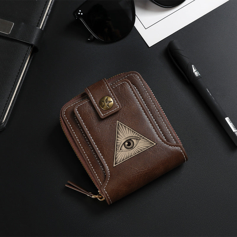 Original design, religious style, Eye of God print men's wallet/card holder. Custom designs available.8001
