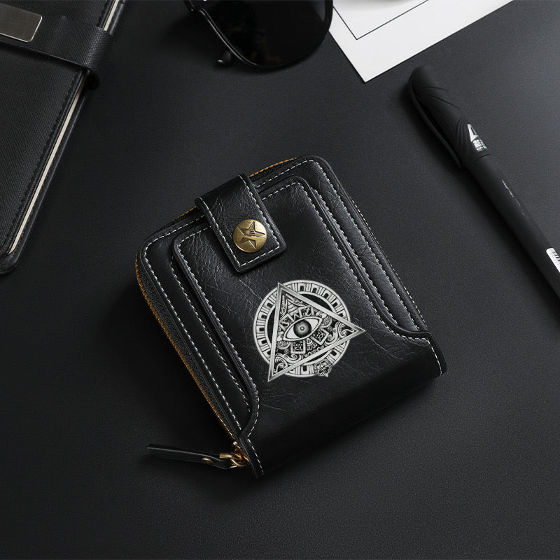 Original design, religious style, Eye of God print men's wallet/card holder. Custom designs available.8001