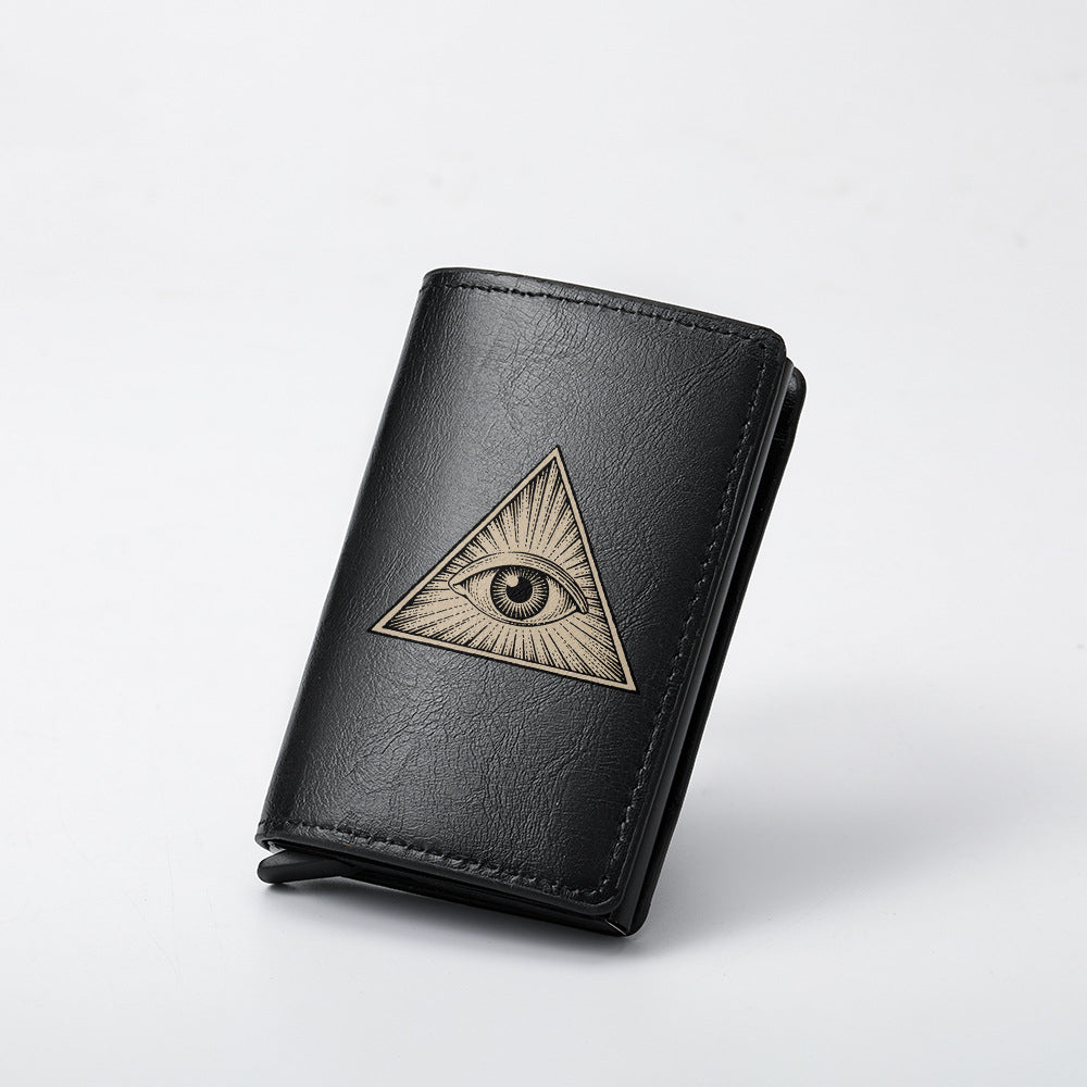 Original design, religious style, Eye of God print men's wallet/card holder. Custom designs available.8094
