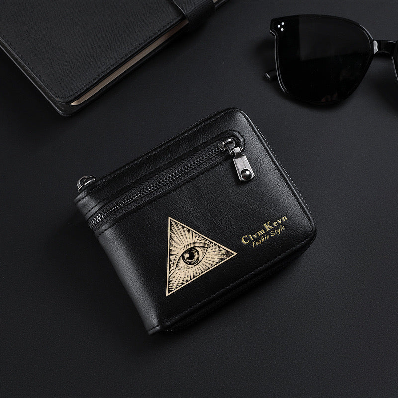 Original design, religious style, Eye of God print men's wallet/card holder. Custom designs available.8002