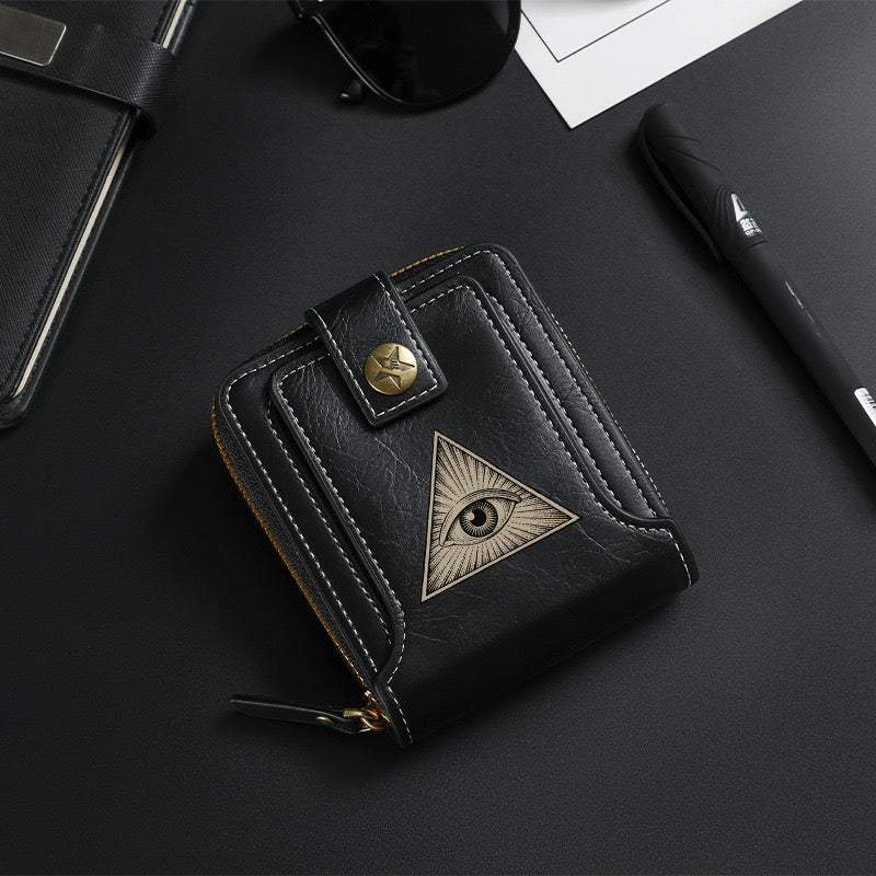 Original design, religious style, Eye of God print men's wallet/card holder. Custom designs available.8001
