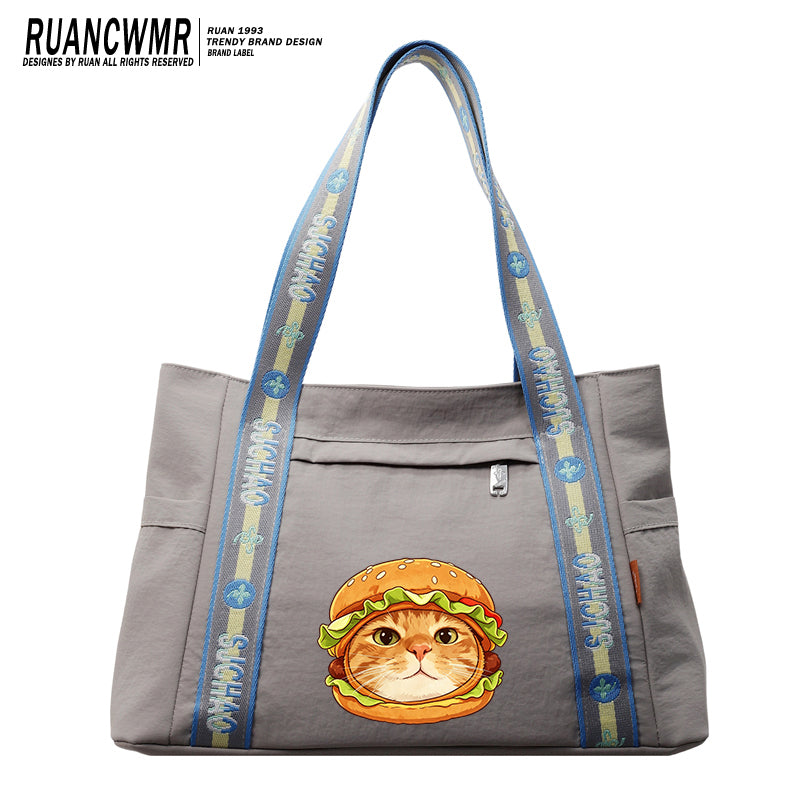 Burger Cat-tote bag-8051