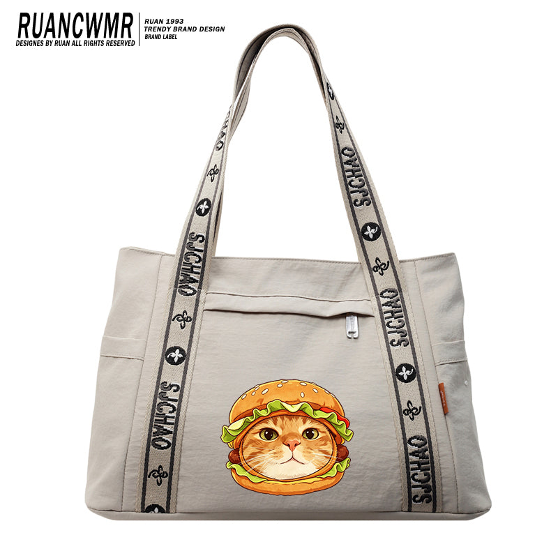 Burger Cat-tote bag-8051